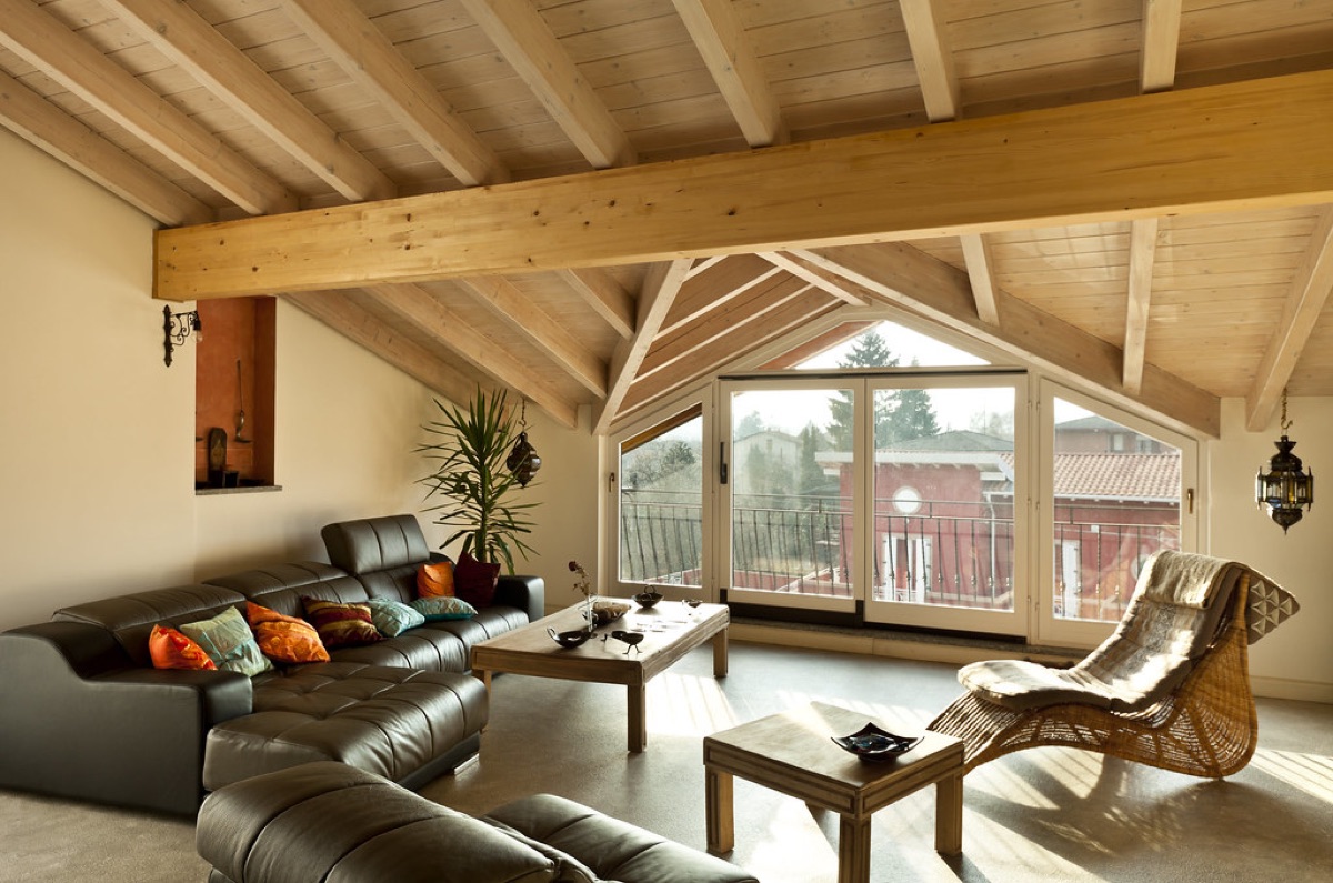 Sunlit living room with comfortable seating